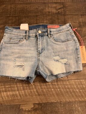 Blank NYC Distressed Light Blue Denim Cutoff Shorts, girls